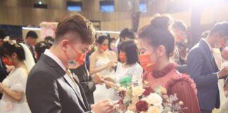 中市今年10月折合年粗結婚率為5.85‰、11月為8.78‰，連2月高居六都之冠。(圖/台中市政府)