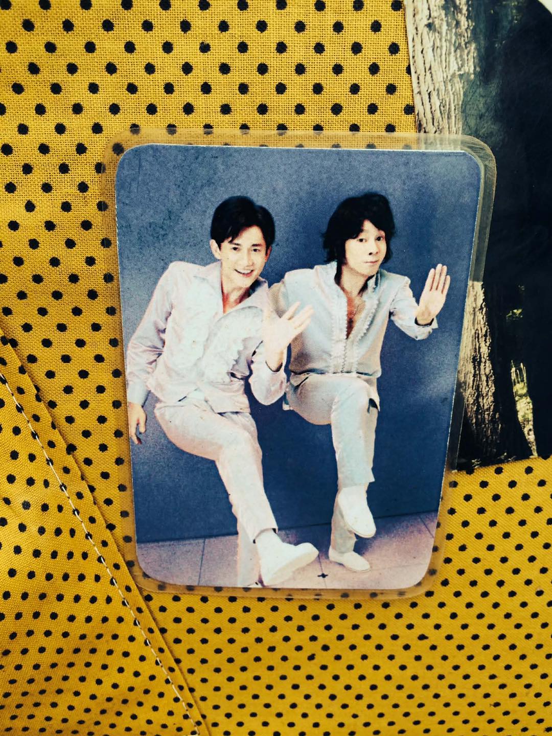 吳慷仁仍留著當年拍片組團體的道具。（圖／翻攝吳慷仁臉書）