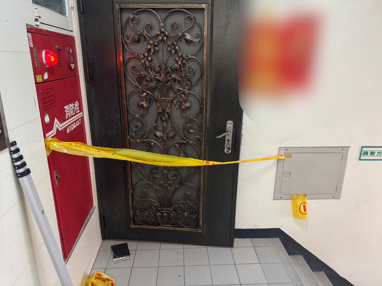 ▲警方獲報到場封鎖現場(圖/記者王俊勝 翻攝)