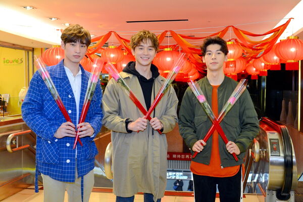 章廣辰（左起）、張軒睿、許光漢因拍戲結緣。（圖／八大提供）