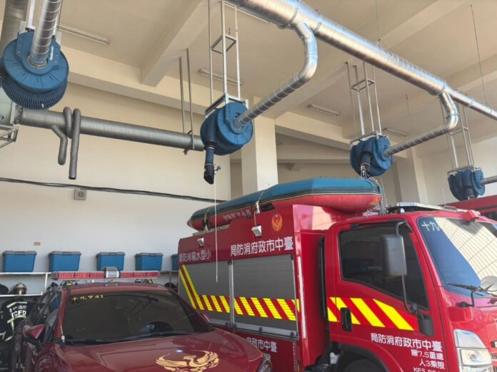 消防車怠速廢氣收集系統