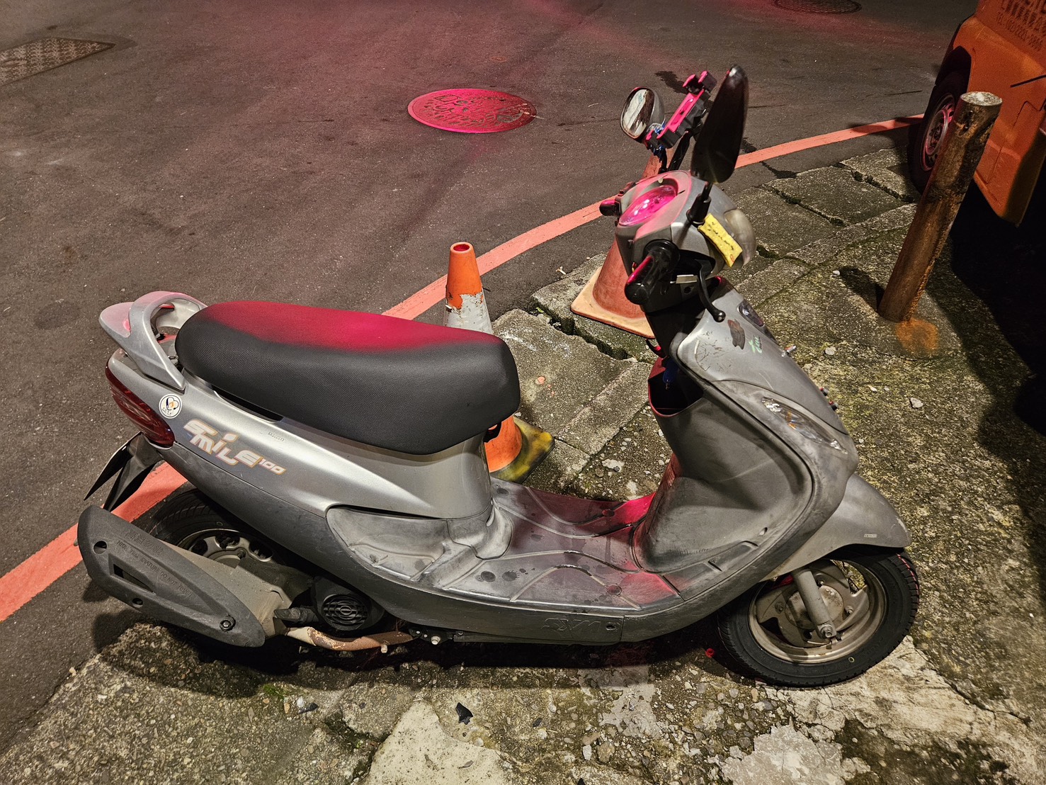 林彥池騎乘的機車。