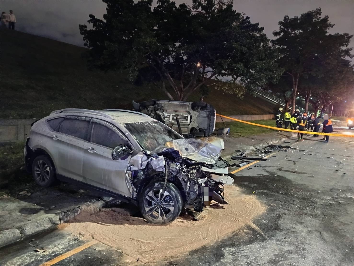 新北市三重區環河北路三段，昨（10）日傍晚17時許傳出1起嚴重的毒駕車禍。