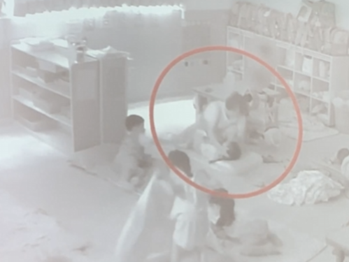 新北市土城區1間連鎖幼兒園爆發駭人聽聞的不當對待事件。（畫面翻攝自FB@林月琴 Yueh-Chin）
