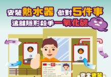 善用政府補助改善居家安全 彰縣消防局燃氣熱水器補助最高1萬2千元