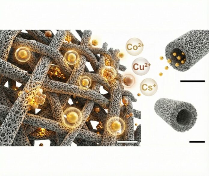 清華大學研究團隊透過產學合作，研發出低碳環保放射性核種吸附材料。（圖/清華大學）