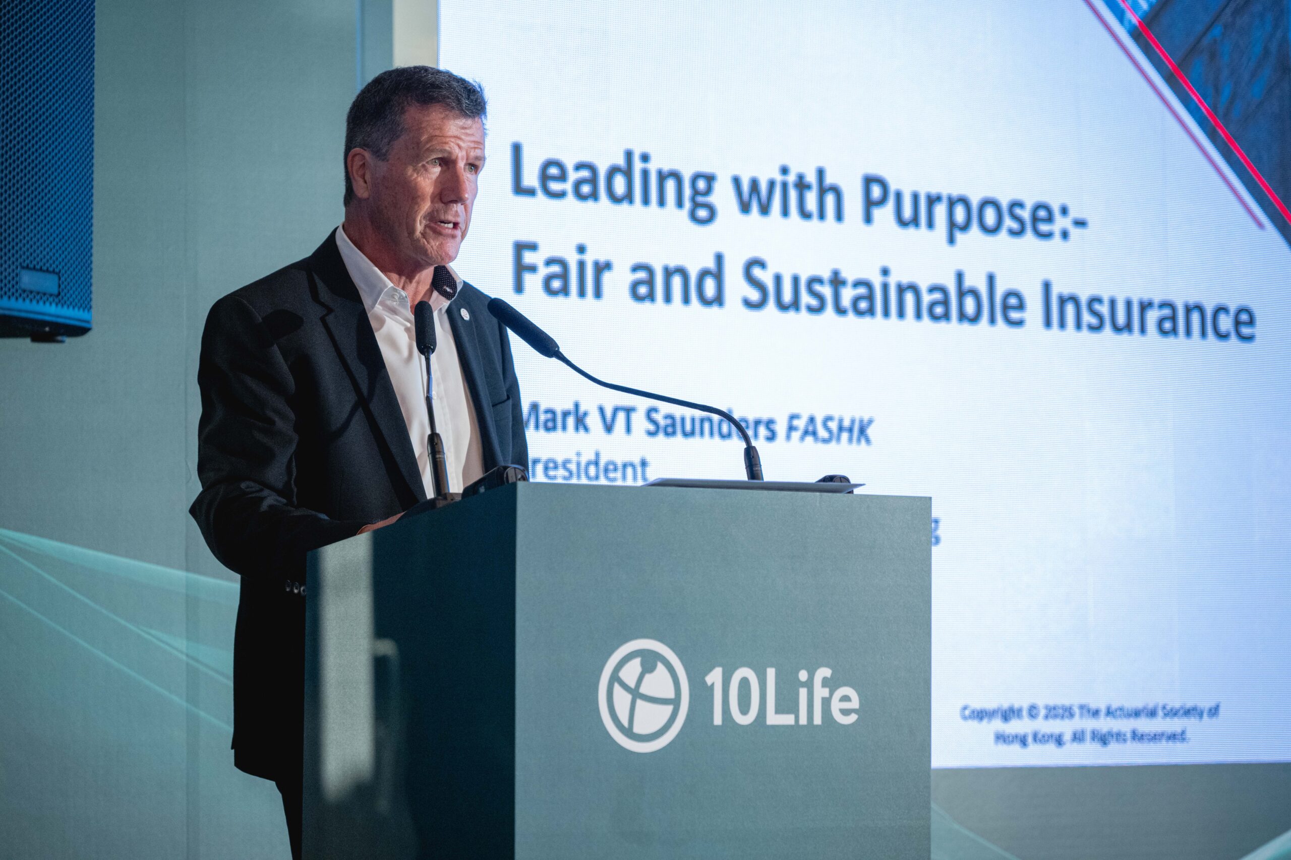 香港精算學會主席 馬崇達（Mark Saunders）致辭