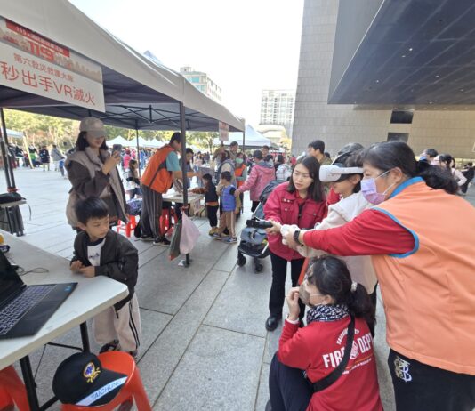 ▲台中市「風火輪救援隊－119消防體驗×滑步車挑戰賽」消防節活動，透過親子同樂的方式，讓孩童化身「小小風火輪救援隊」。