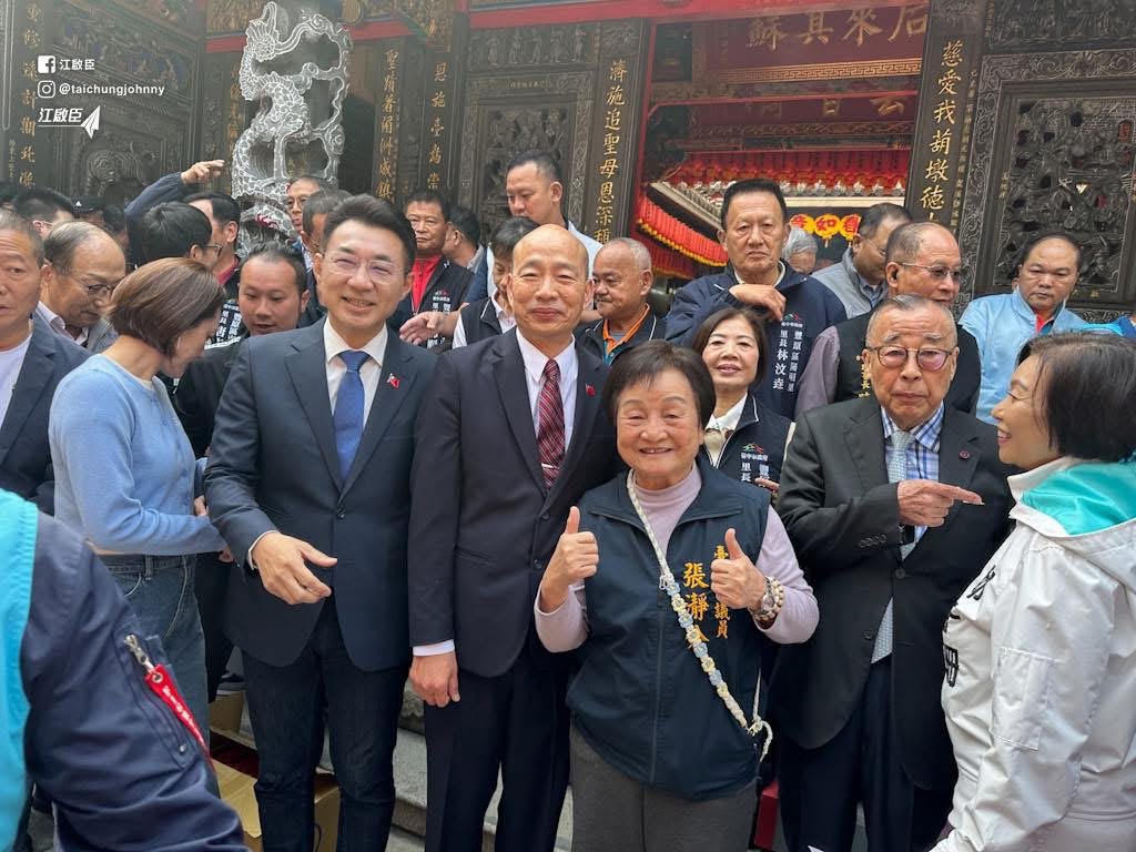 前台中縣長廖了以公開表態力挺江啟臣,牽動國民黨台中市長提名布局。隨著黨主席鄭麗文強調制度提名、立法院長韓國瑜現身地方行程,藍營接班節奏逐漸明朗,台中2026選戰提前升溫。