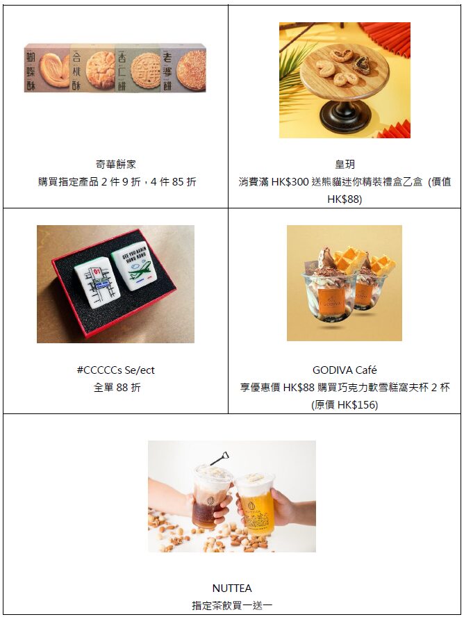 超過20個人氣品牌限時購物優惠