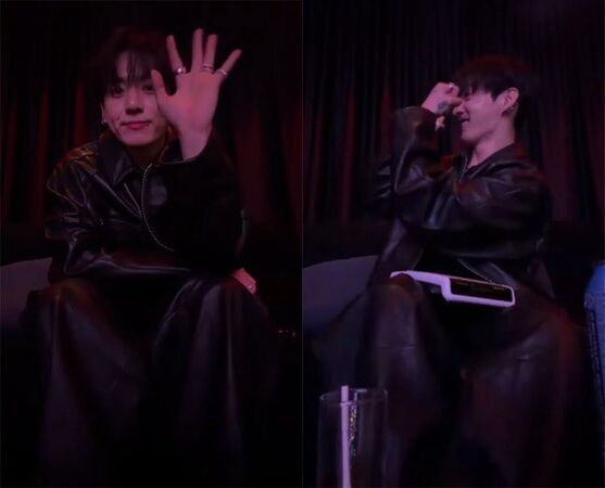 柾國直播中爆粗口、比中指。（圖／翻攝X）