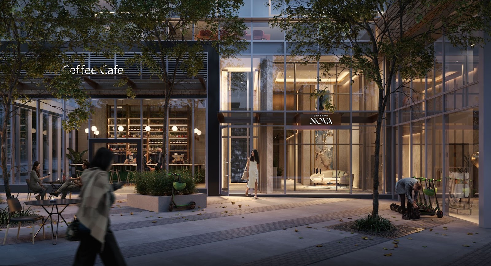 圖四：NOVA建案設計宜居型住宅設計與社區機能配置示意，住宅規劃結合公共空間與生活設施，提升長期居住品質。