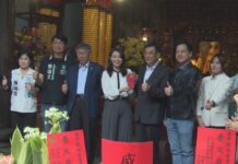 高虹安赴竹蓮寺 祈願市政順利、市民安康