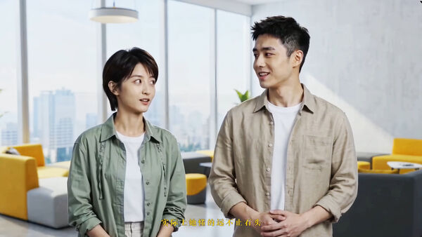 大陸製作公司宣布兩位AI演員出道。（圖／翻攝抖音）