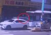 撞擊畫面曝光!台中公車停等紅燈擦撞自小客車 擋風玻璃碎裂