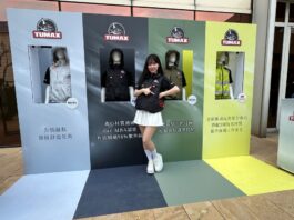 TUMAX品牌夥伴李多慧出席，分享自己穿著風扇衣的超涼新體驗，也推薦說穿起來很舒適又好看還兼具通風涼爽的機能性。(圖/記者林均和攝)