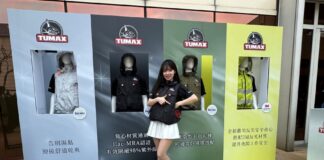 TUMAX品牌夥伴李多慧出席，分享自己穿著風扇衣的超涼新體驗，也推薦說穿起來很舒適又好看還兼具通風涼爽的機能性。(圖/記者林均和攝)