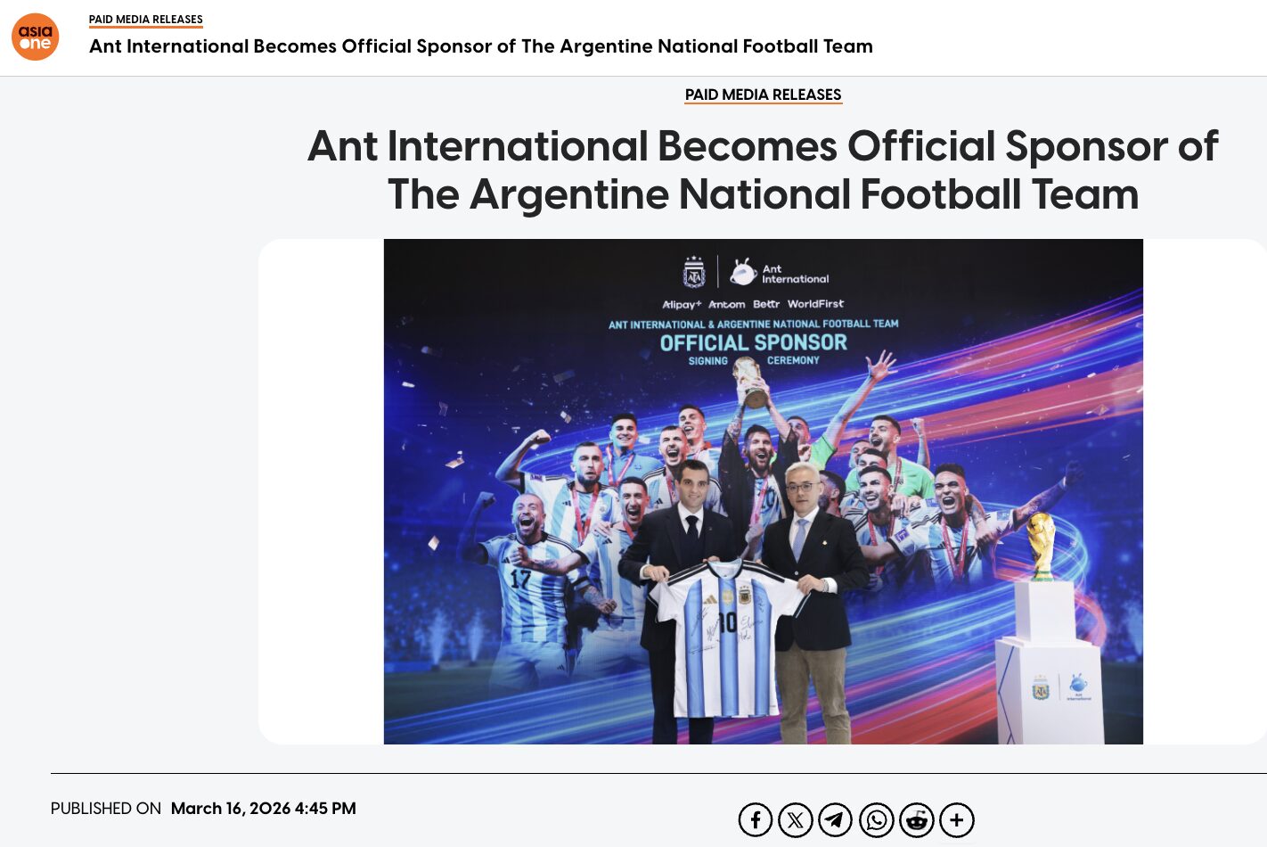 傳訊拓展與 AsiaOne 建立策略合作 進一步加強新加坡及亞太地區影響力