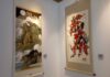 劉玉美水墨創作個展在葫蘆墩文化中心，作品展現磅礴氣勢蘊涵著意境深遠。(圖/記者林均和攝)