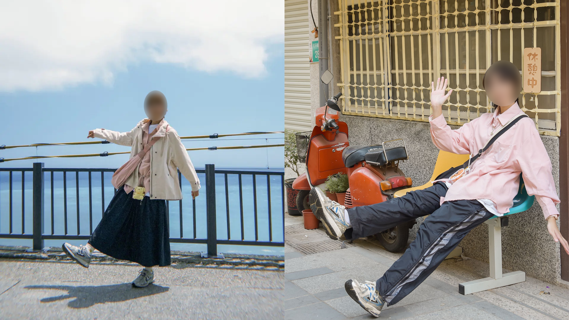 ▲肇事女大生，車禍後還在一旁看自己受傷的車，遭網怒公開照片（圖／翻攝自Threads、Dcard）