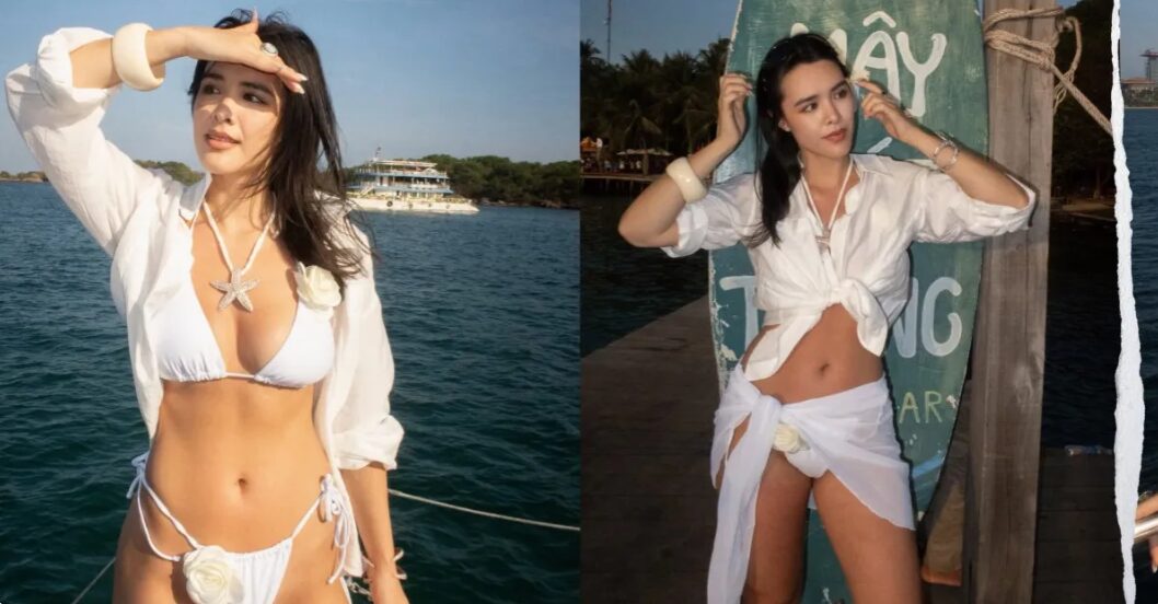 鍾麗緹大女兒張敏鈞(Yasmine)曬出比基尼辣照。(圖/翻攝張敏鈞IG)