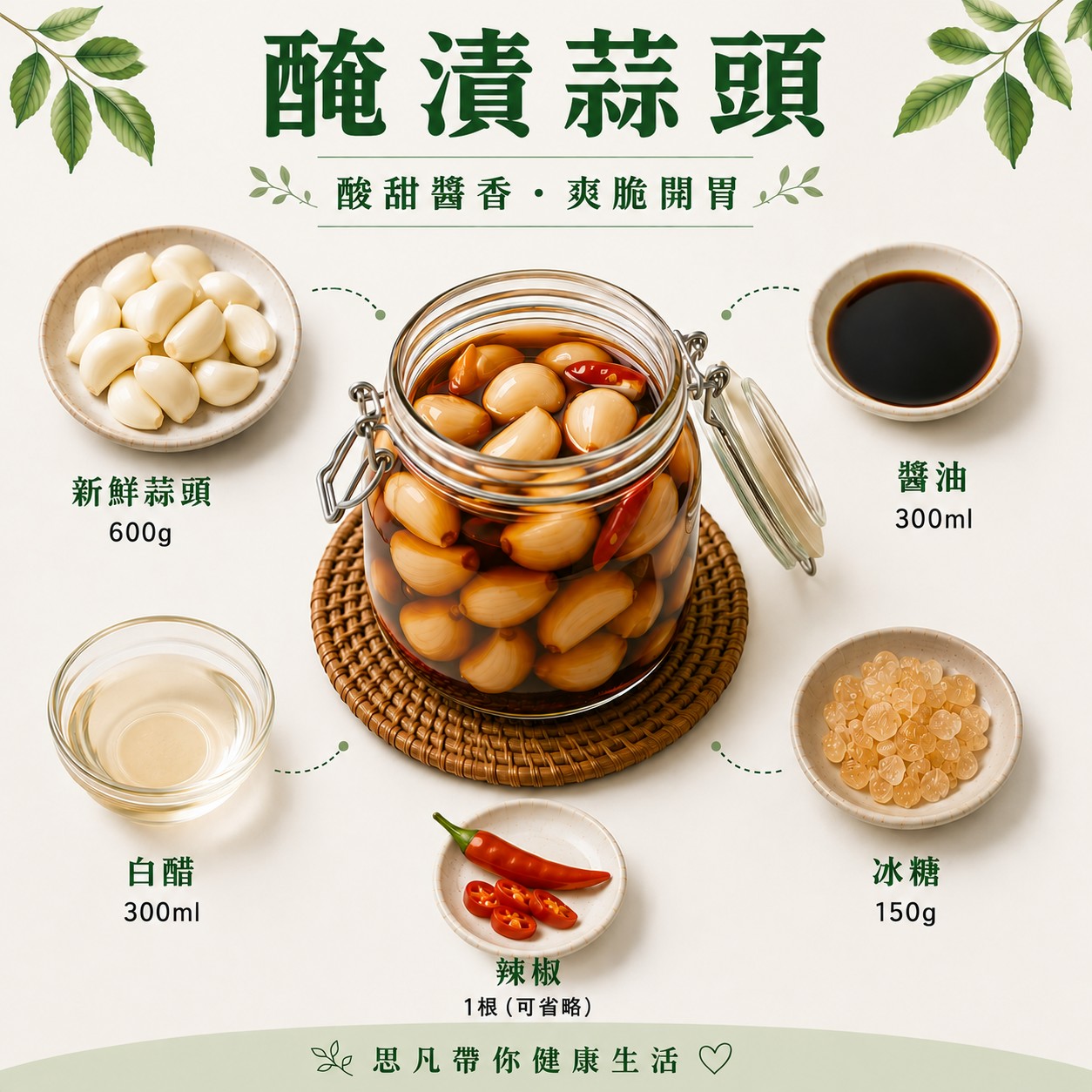 古早味醃蒜頭做法公開！思凡老師分享酸甜爽脆秘訣　網喊：超下飯