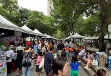 村水保署臺中分署5/23-24在台中草悟道舉辦《五月瘋藍莓～農村水保樂園》活動，吸引許多民眾參與。(圖/農村水保署臺中分署)