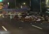 快訊/國1嘉義段深夜事故!芒果車「折甘蔗」全灑了