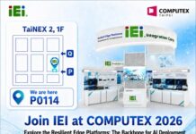 威強電 (IEI) 於 2026 COMPUTEX 展出強韌邊緣 AI 平台:推動 AI 在工業應用的落地部署