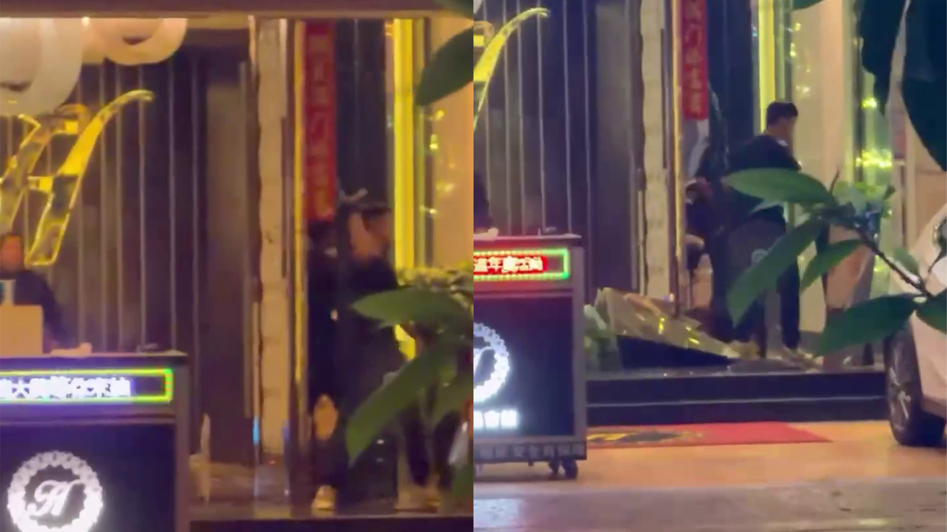 ▲台南雙煞上酒店被冷漠爆氣！ 帶棍棒狠砸酒店遭送辦（圖／翻攝自LINE社群）