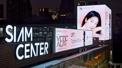 XERF™ consumer campaign at Siam Center, Bangkok, one of several branded out-of-home activations bringing non-invasive structural skin tightening into everyday consumer conversation across Asia-Pacific XERF™ consumer campaign at Siam Center, Bangkok, one of several branded out-of-home activations bringing non-invasive structural skin tightening into everyday consumer conversation across Asia-Pacific