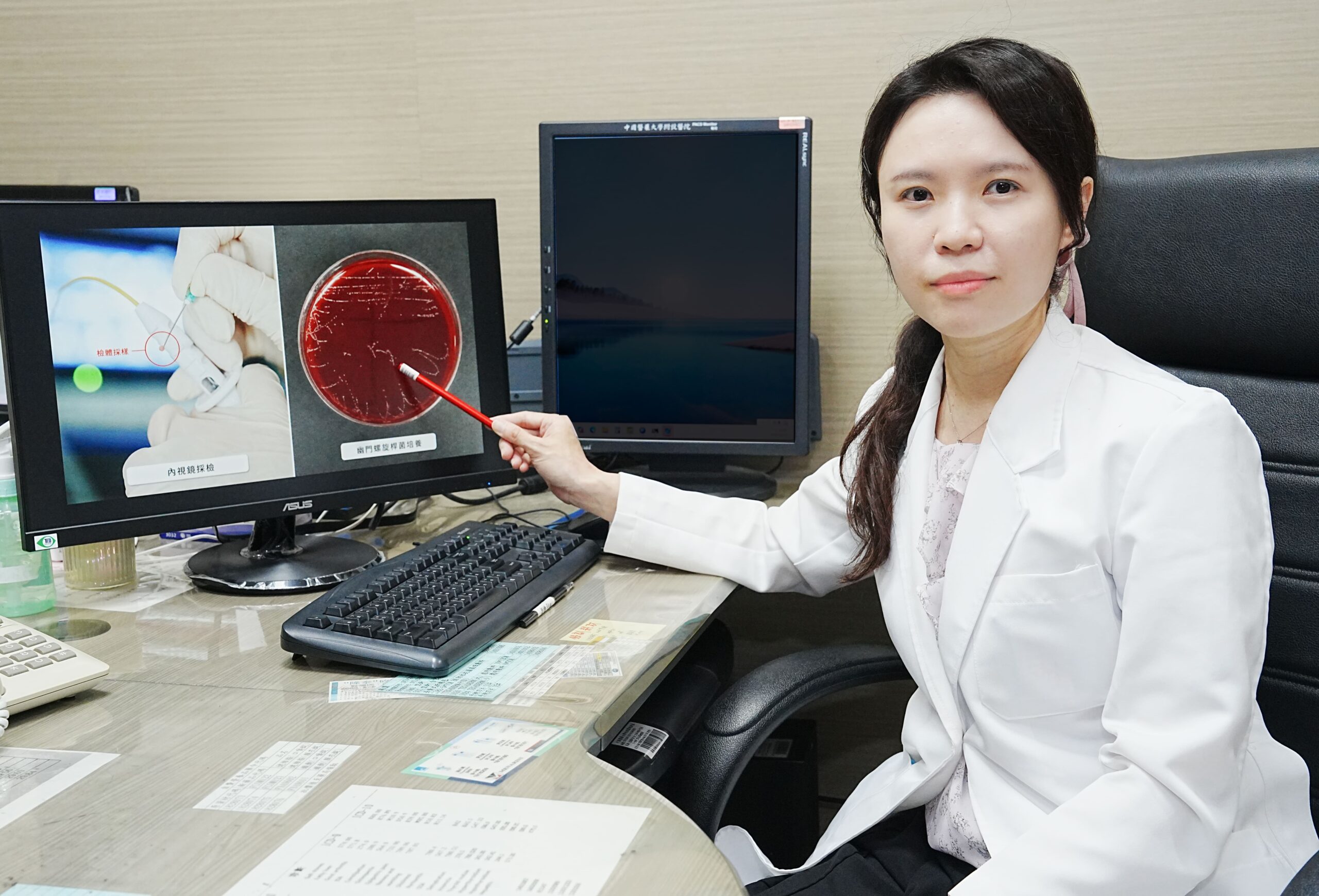 林女士因幽門螺旋桿菌感染三次除菌治療失敗,轉診至中醫大附醫後接受個人化治療,成功根除感染。