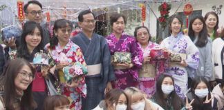 議員、里長正妹穿和服 為埔頂社區活動走秀