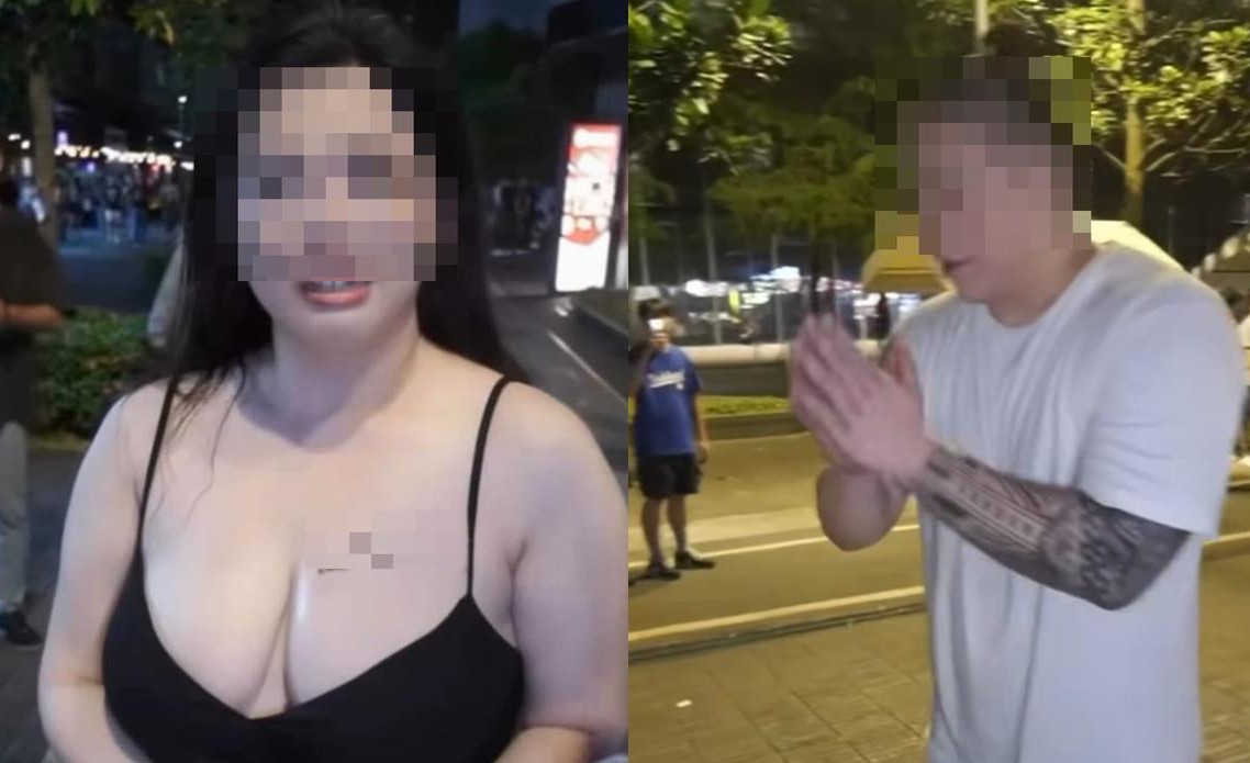 黑男街頭配對的女主角遭網友出征。（圖／翻攝黑男臉書）