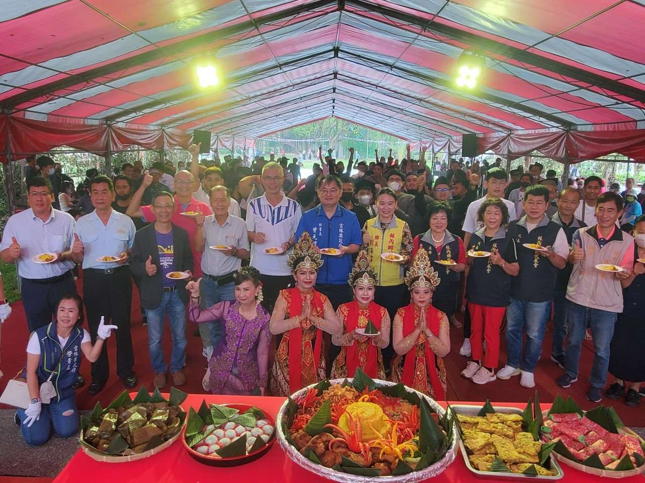 500多位移工齊聚林內 雲林縣政府舉辦開齋美食節活動並種植樹木