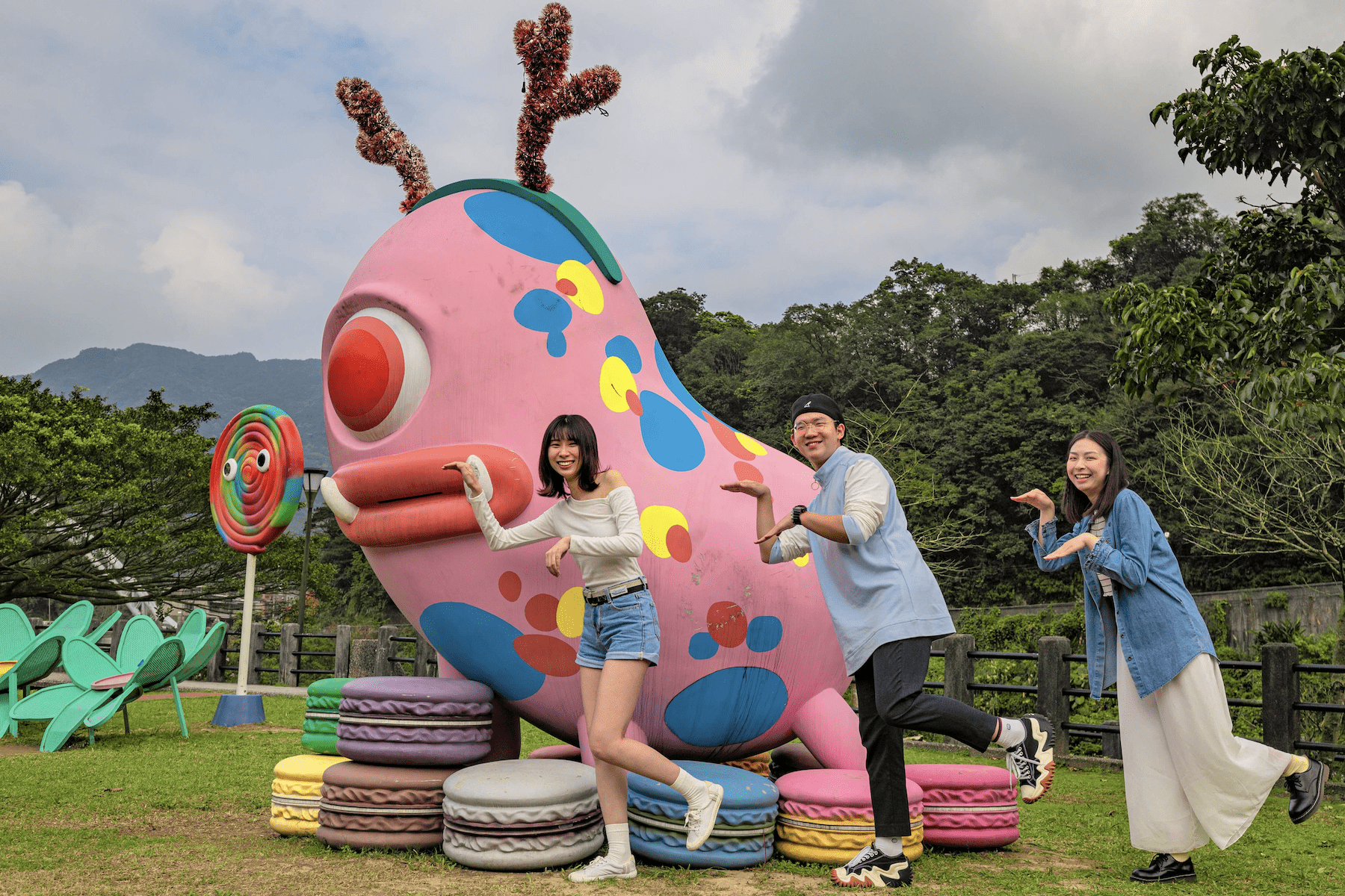 童趣新花YOUNG     新北打造浪漫春日     猴硐煤礦博物園區添新裝、碧潭東岸童心燈飾照亮異彩