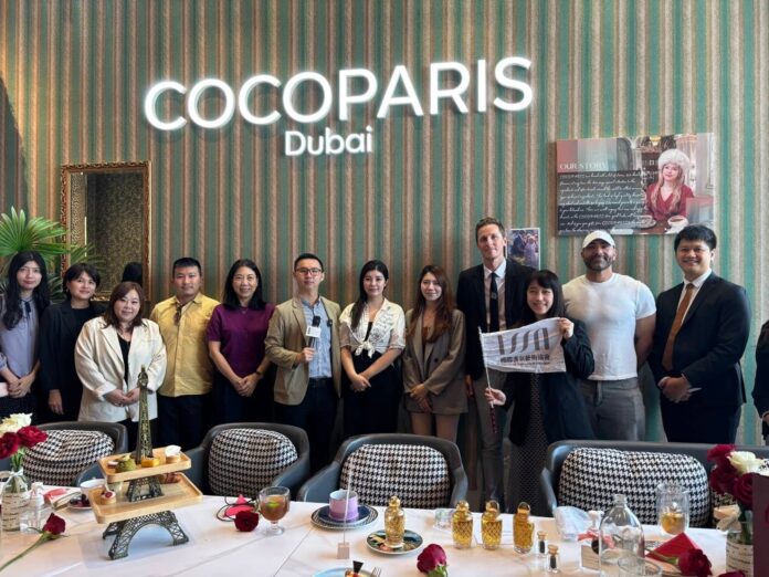 ▲研討會位於杜拜帆船酒店旁的COCOPARIS舉辦，來自東亞、中東、歐洲的品牌共同交流(圖/由ISSA提供。)