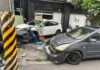 高雄男「邊吃邊開」連撞4車!連住家鐵皮都遭殃 這下慘了