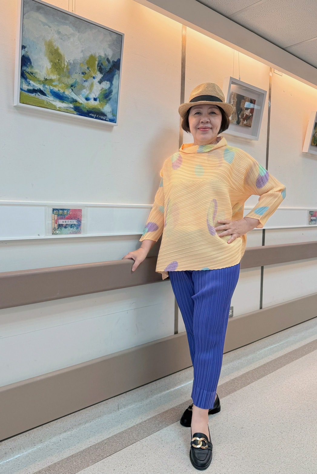 奇美醫院奇恩藝廊為癌症病患及家屬展出陳美珍「如歌美行」