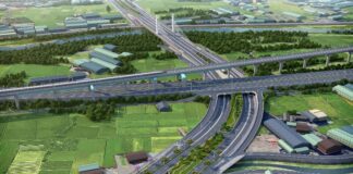 台中市市政路延伸完工後不僅可紓解附近工業區交通更可帶動台中市產業經濟發展-市政路二標工程模擬圖。(圖/台中市政府)