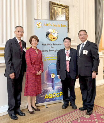 阿證科技代表團與倫敦金融城量子與人工智慧高峰會創辦人Karina Robinson攝於倫敦金融城市長官邸