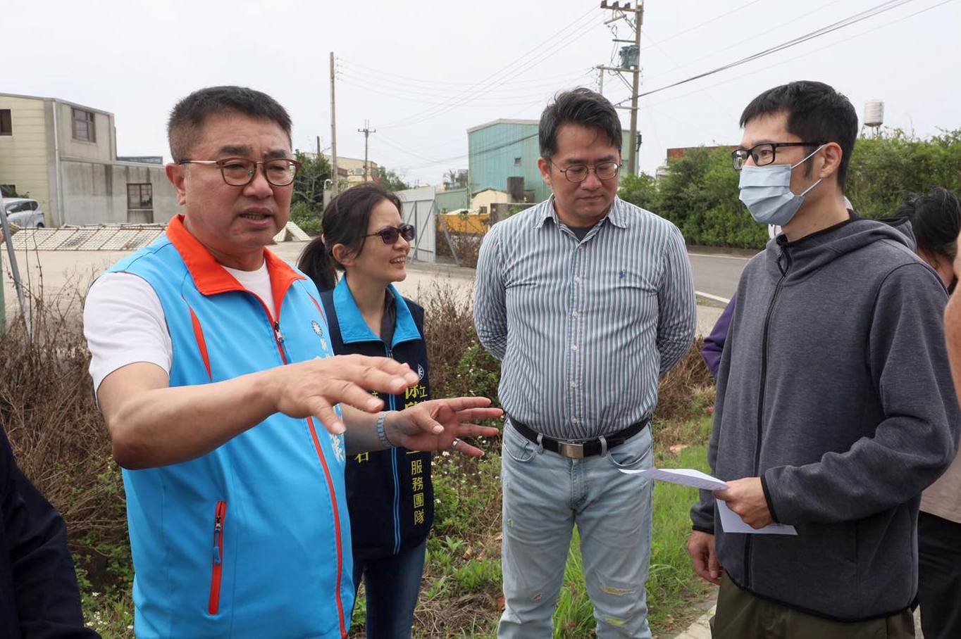 竹北西區去年傳水患  竹縣副議長王炳漢會勘要求未雨綢繆