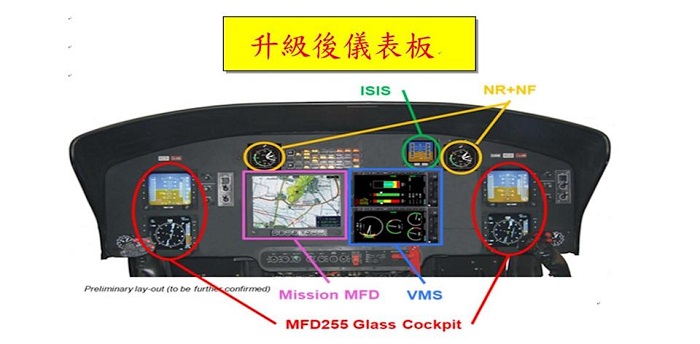 海豚機因機齡漸高，空勤總隊規劃性能提升，將駕駛艙改裝原廠最新開發的航儀電套件，此將減輕飛行機組員操作負擔。（空勤總隊提供）