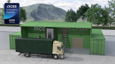圖為韓國MCE創新麵包蟲×保麗龍全自動化回收應用示意圖，實現高效且環保的回收流程。