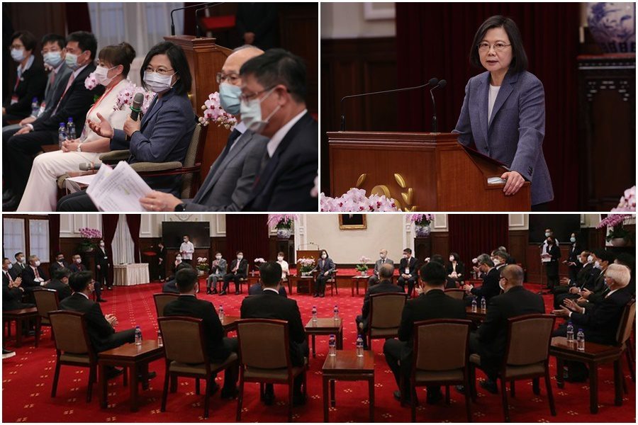 接見國家環保獎企業暨模範環保專技人員 總統蔡英文：環保和經濟成長平衡發展 留給下一代更好的臺灣